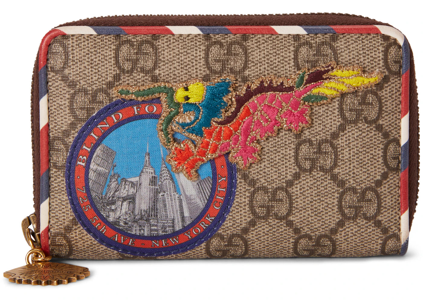 Gucci Zip Wallet Courrier Supreme GG Beige