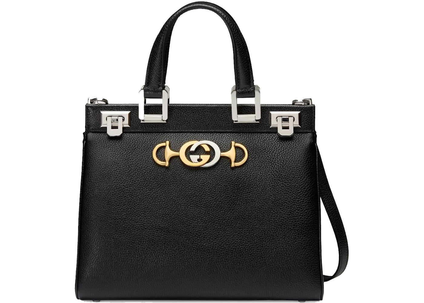 Gucci Zumi Top Handle Grainy Leather Small Black