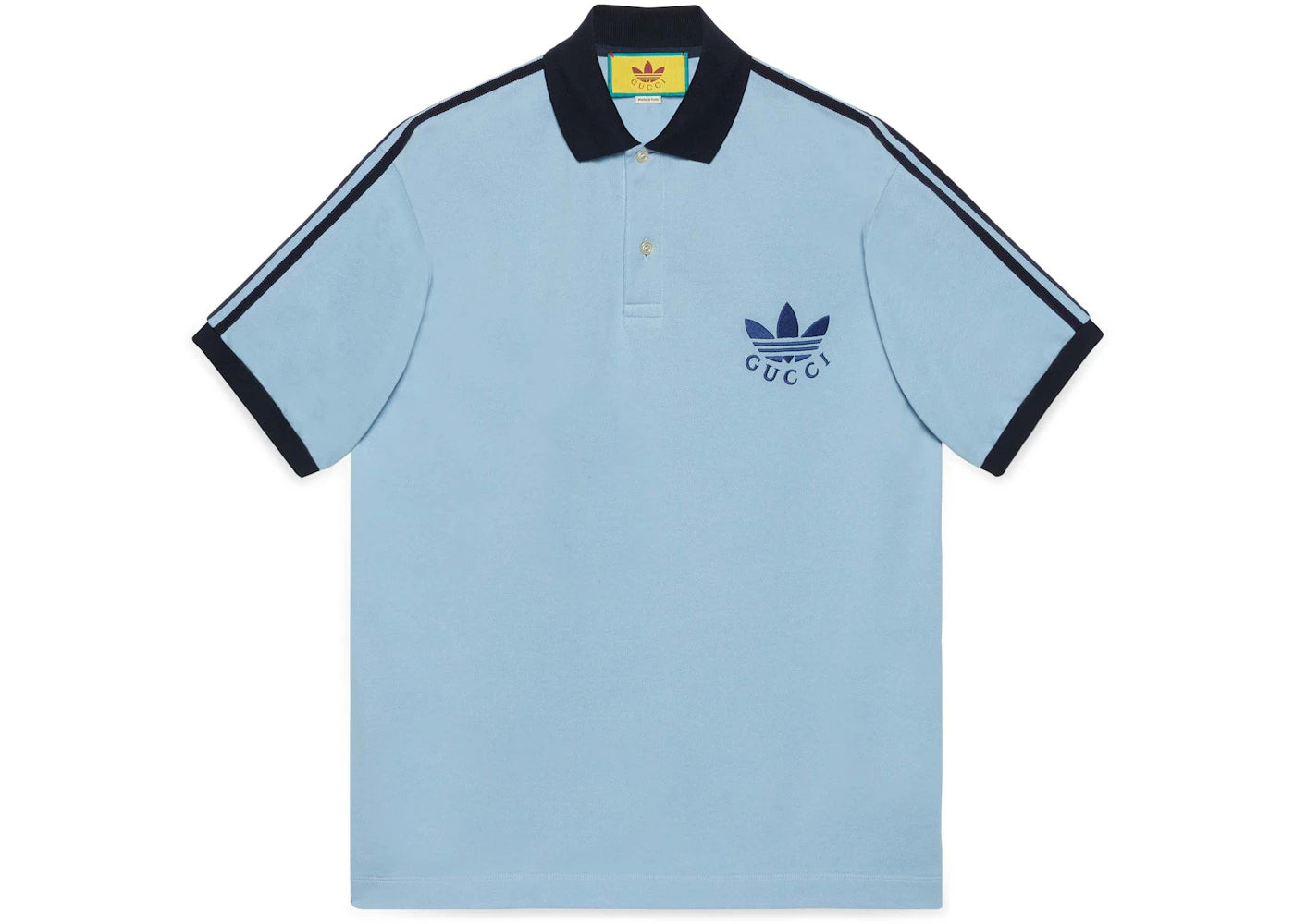 Gucci x adidas Piquet Polo Shirt Blue