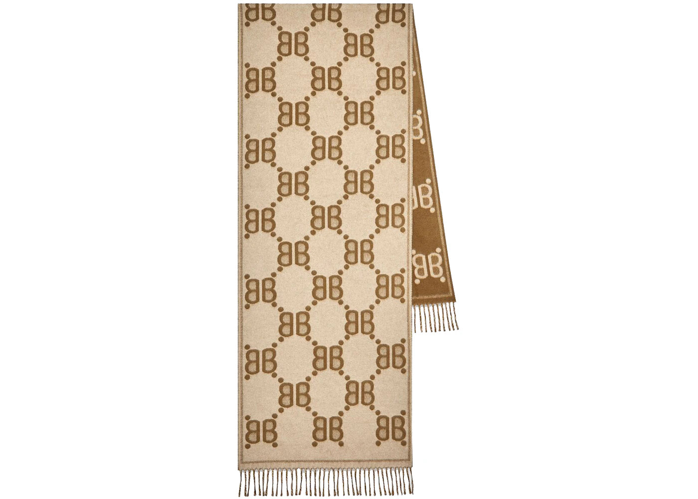 Gucci x Balenciaga The Hacker Project Allover Logo Macro Scarf Beige