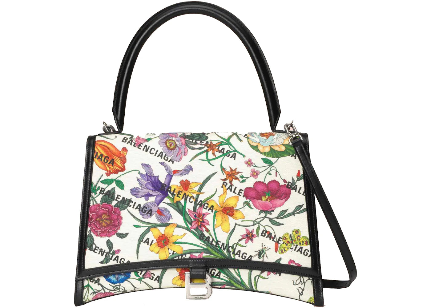Gucci x Balenciaga The Hacker Project Medium Hourglass Bag White Flora