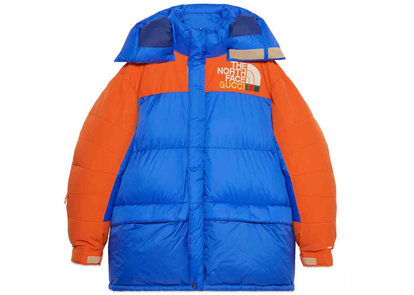 Gucci x The North Face Down Coat Blue/Orange
