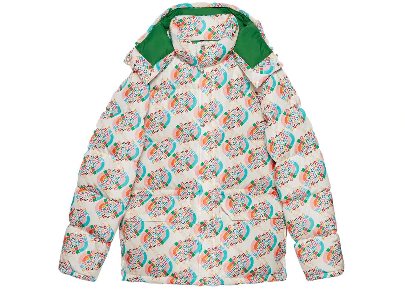 Gucci x The North Face Down Jacket Ivory/Multicolor