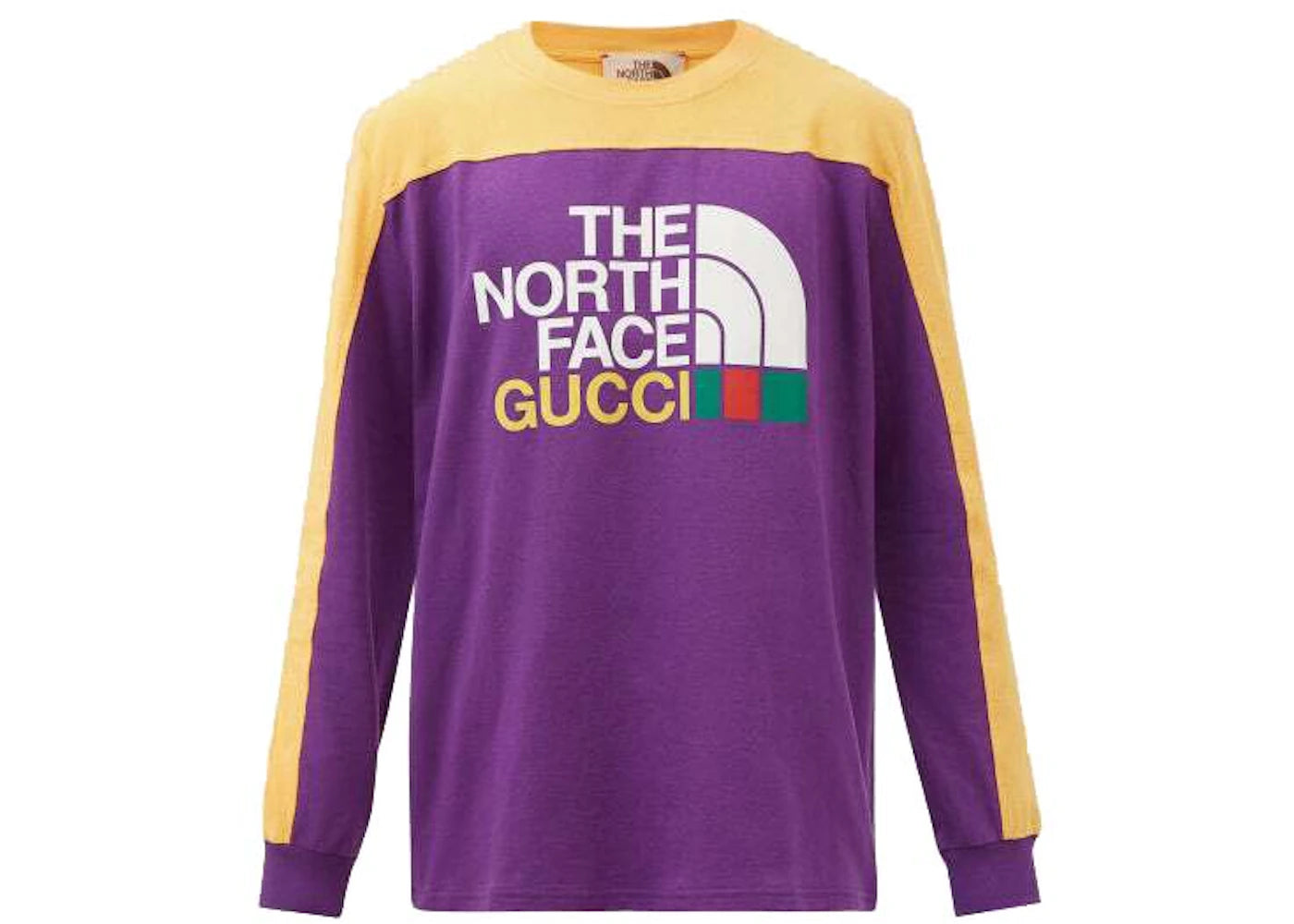 Gucci x The North Face Long Sleeve T Shirt Purple/Yellow