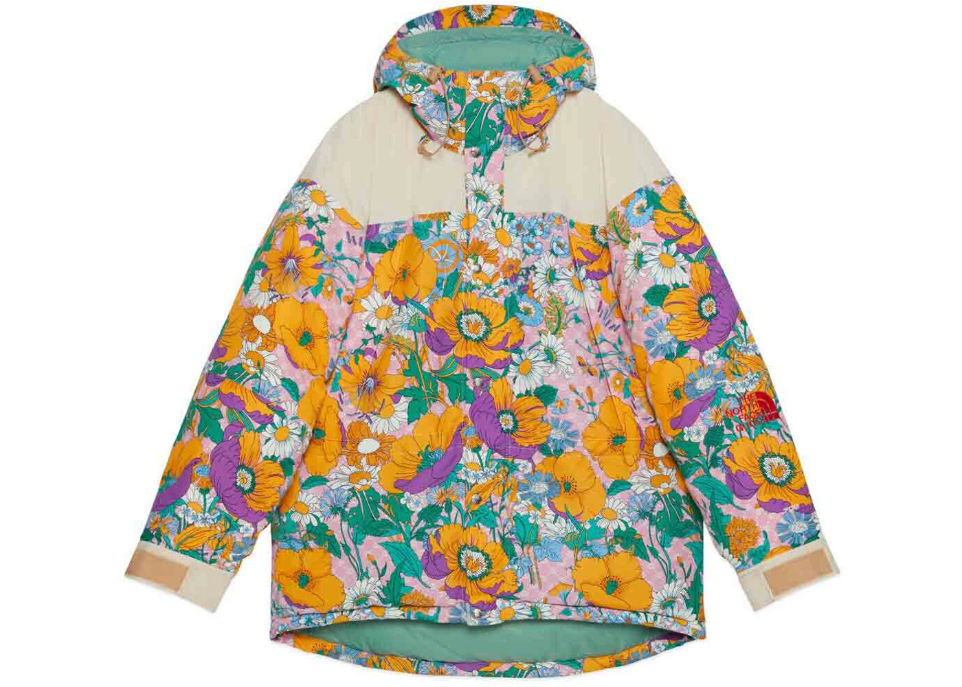 Gucci x The North Face Padded Jacket Floral Print
