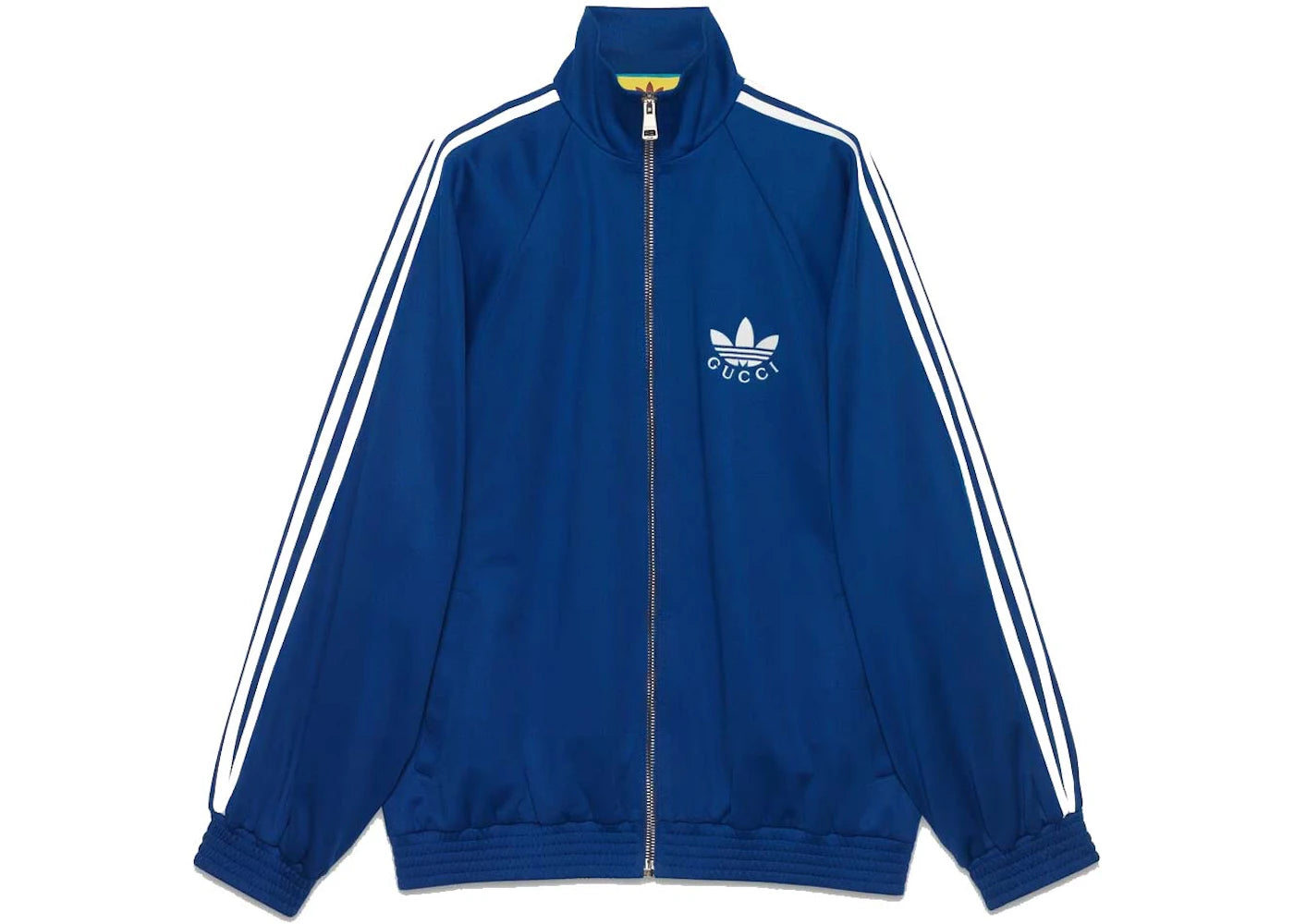 Gucci x adidas Cotton Jersey Zip Jacket Blue