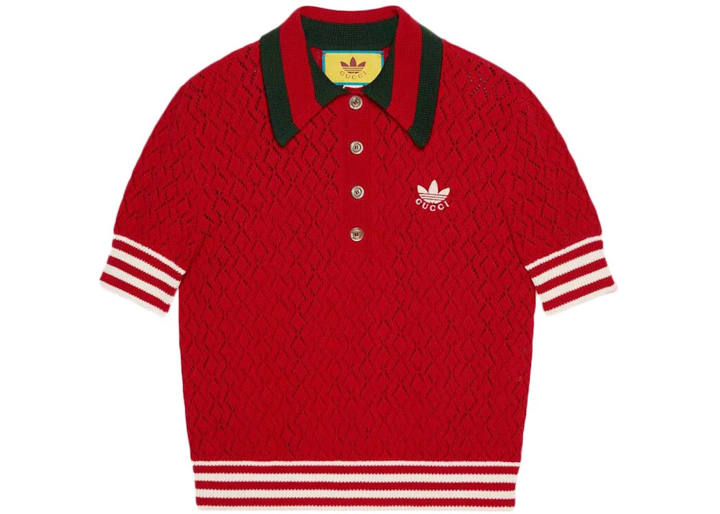 Gucci x adidas Cotton Polo Red