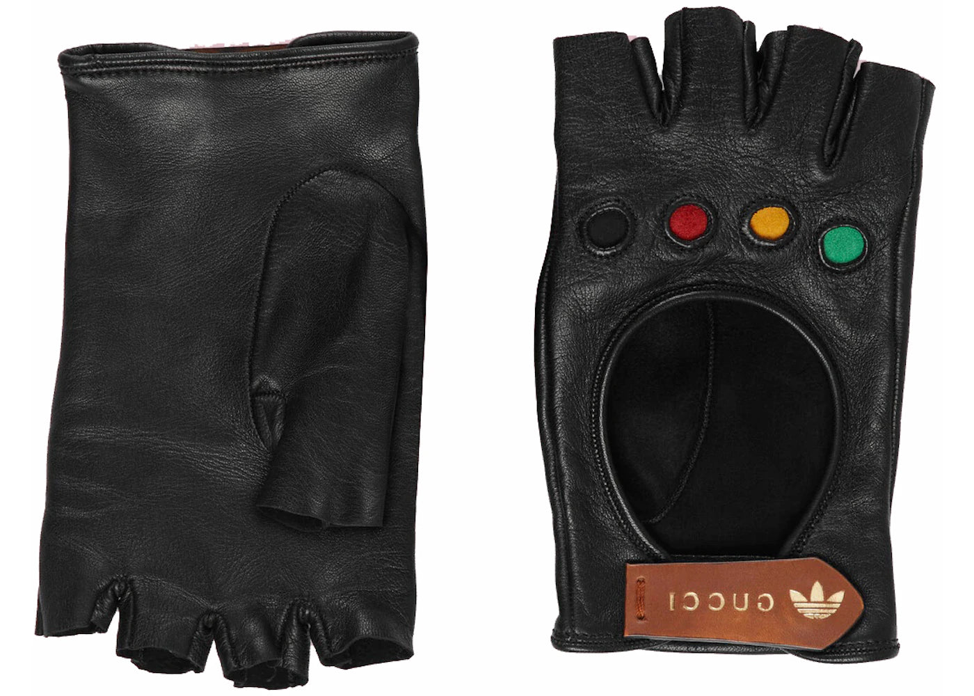 Gucci x adidas Fingerless Leather Gloves Black