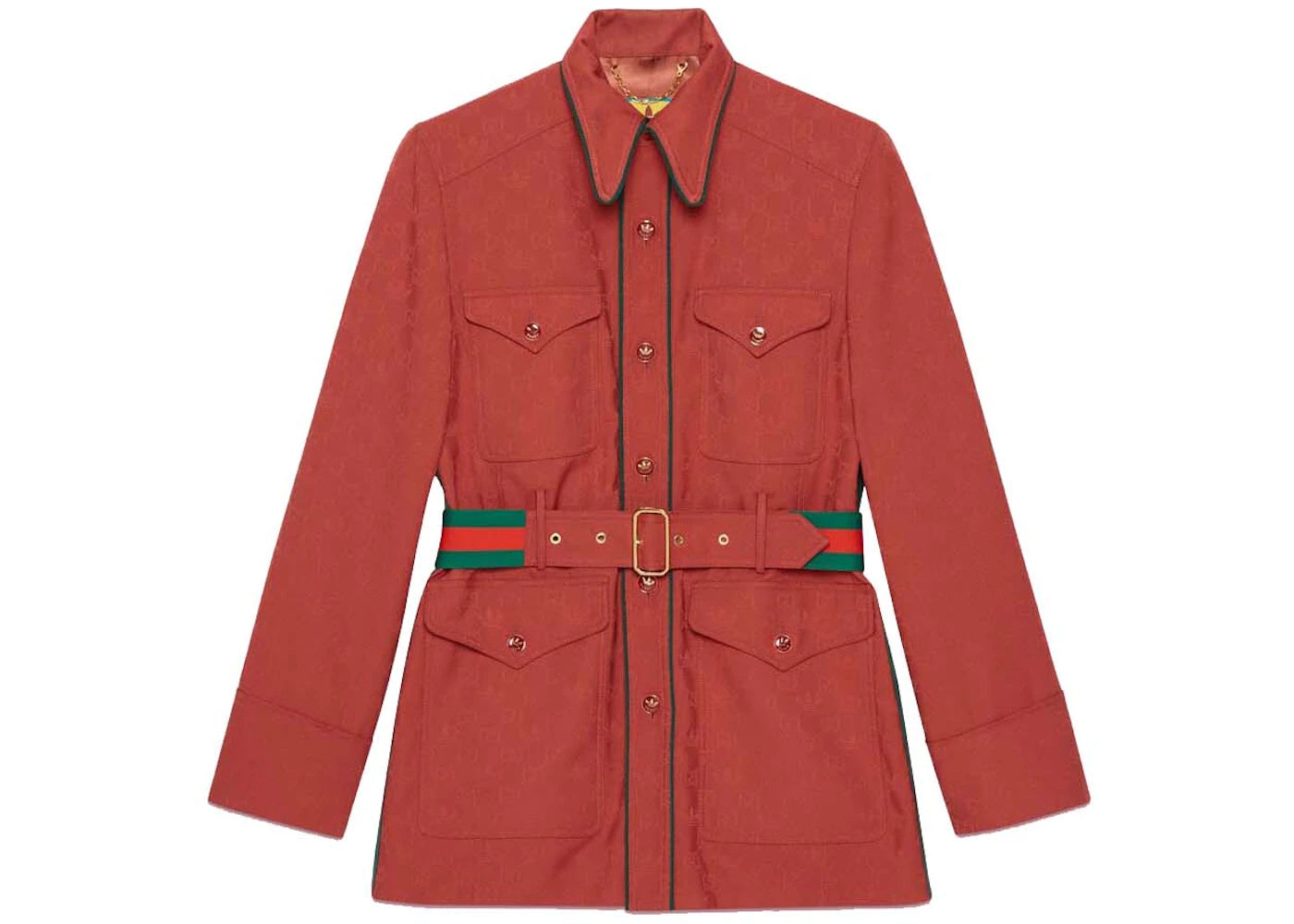 Gucci x adidas GG Trefoil Jacquard Jacket Brick Red