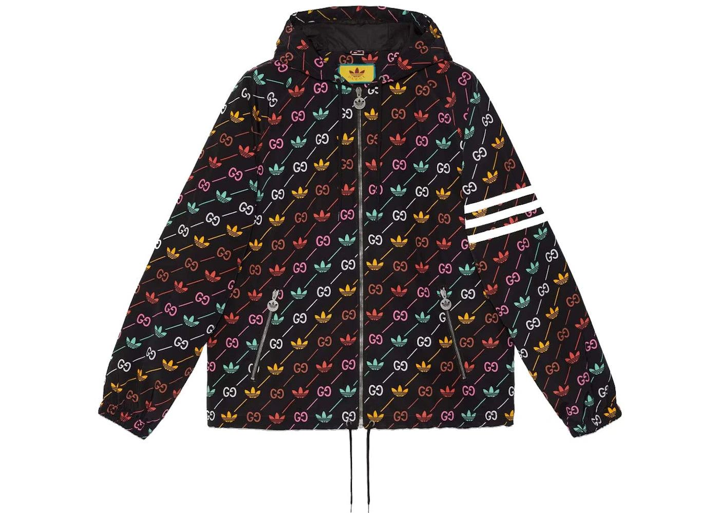 Gucci x adidas GG Trefoil Stripe Jacket Black Multicolor