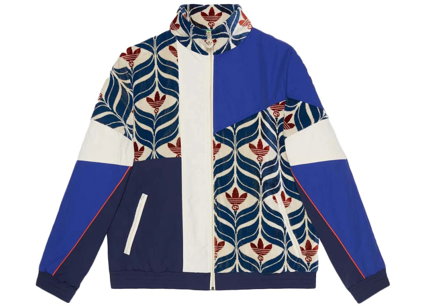 Gucci x adidas Interlocking G And Trefoil Jacket Ivory/Blue/Red
