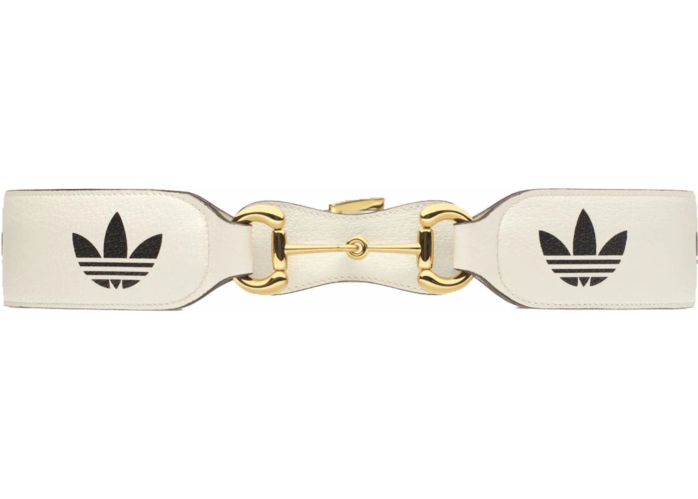 Gucci x adidas Leather Horsebit Belt White