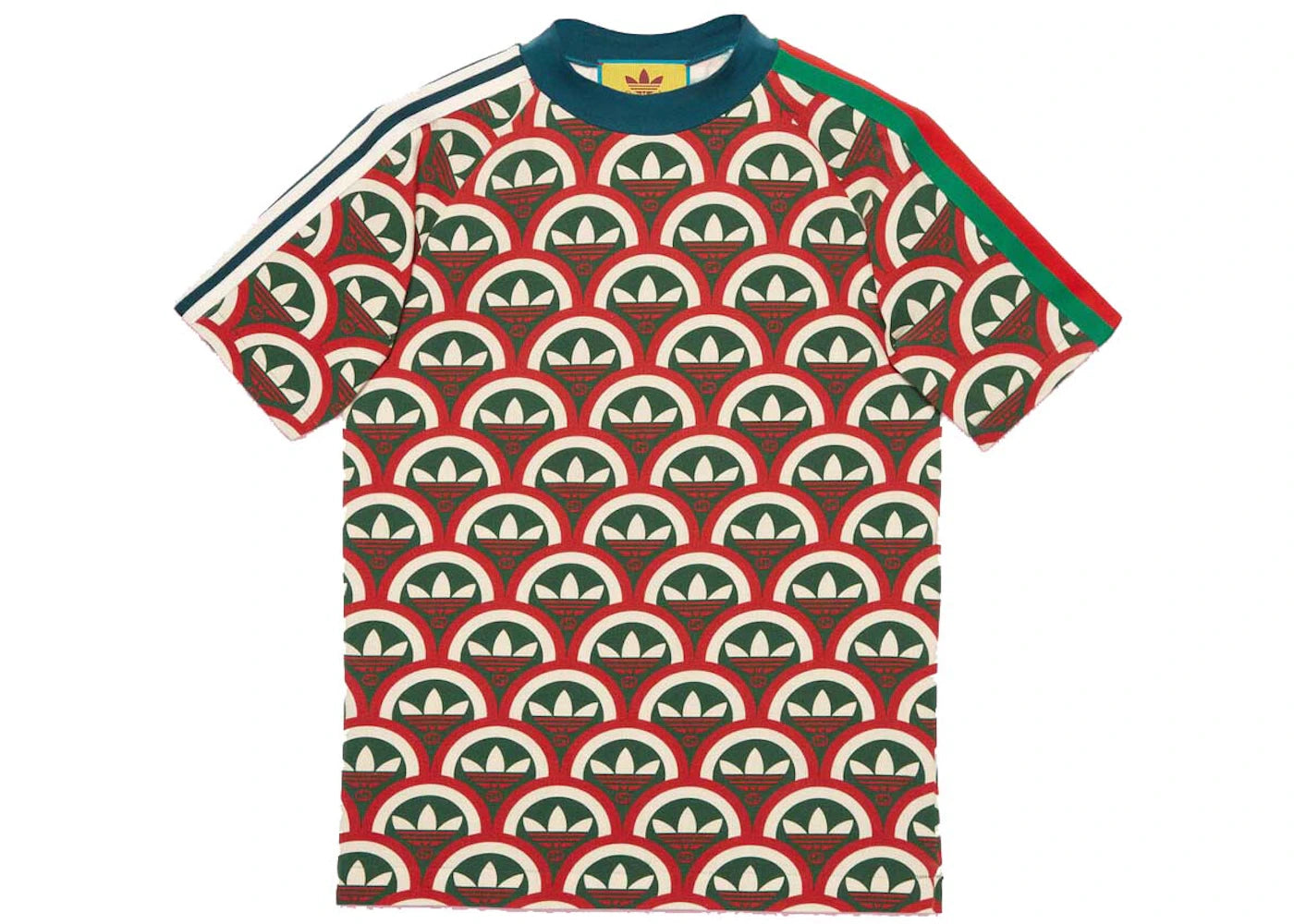 Gucci x adidas Trefoil Print T-Shirt Red/Green