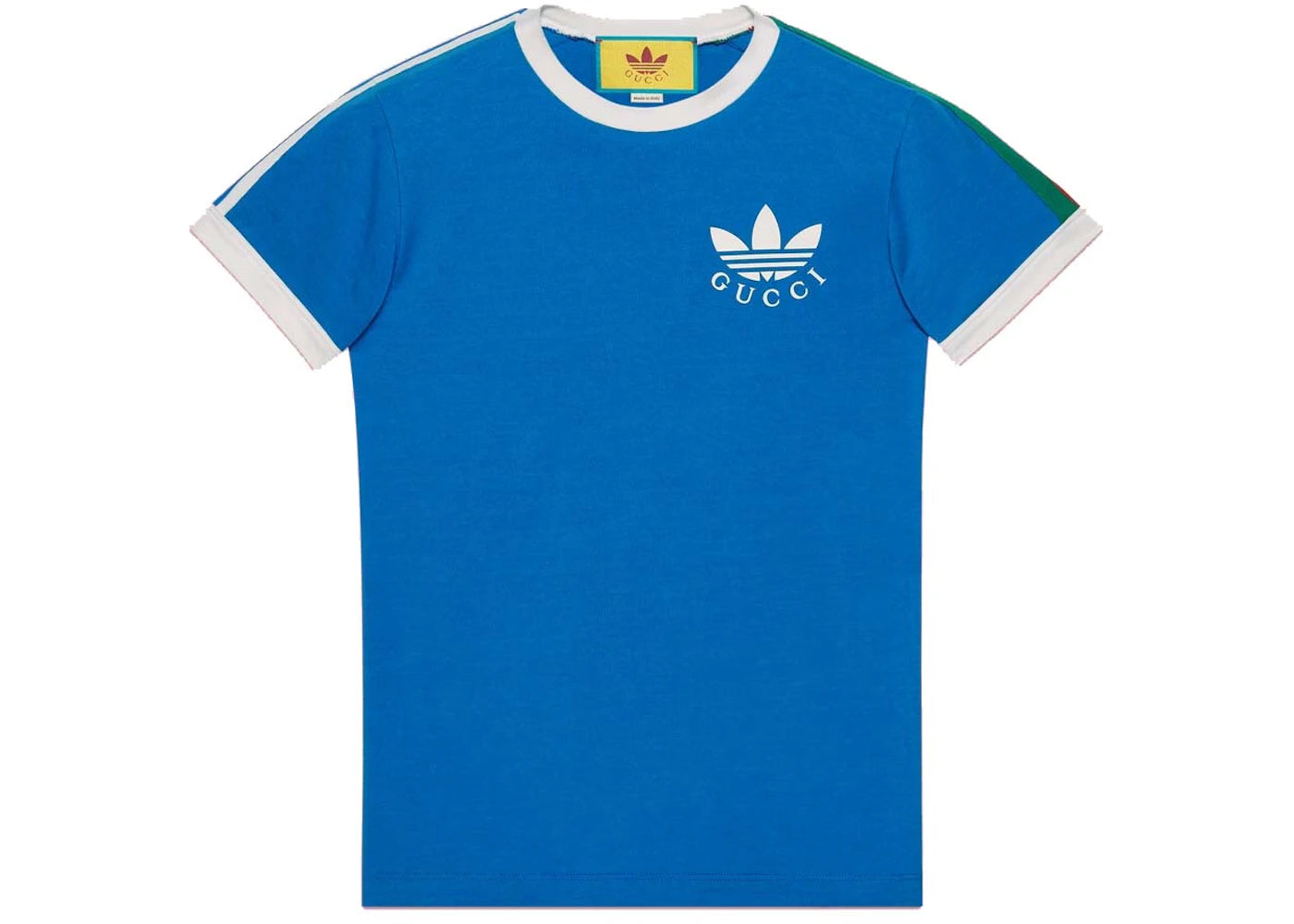 Gucci x adidas Trefoil Print T-shirt Blue