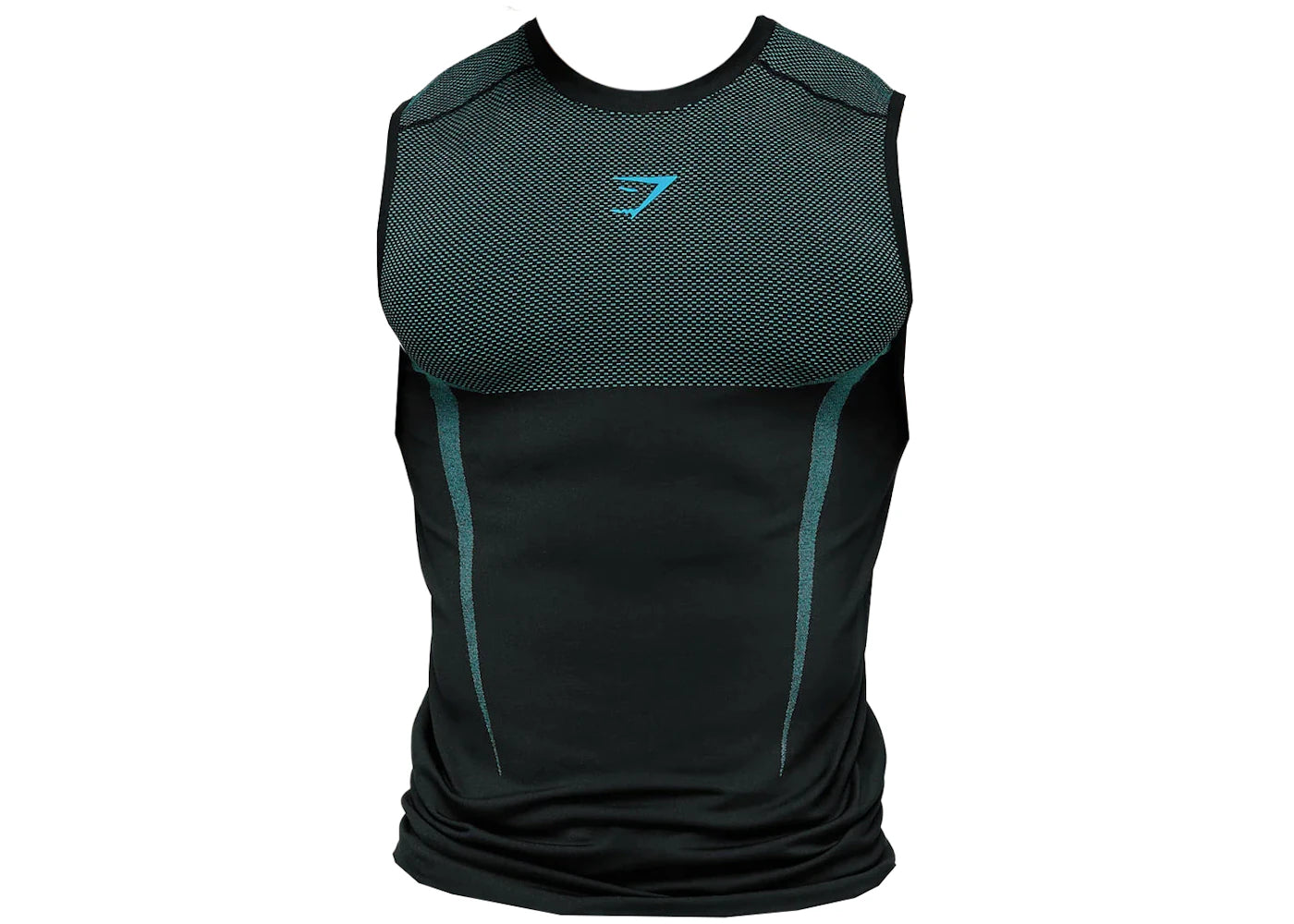 Gymshark Onyx 5.0 Muscle Fit Tank Black/Brand Blue