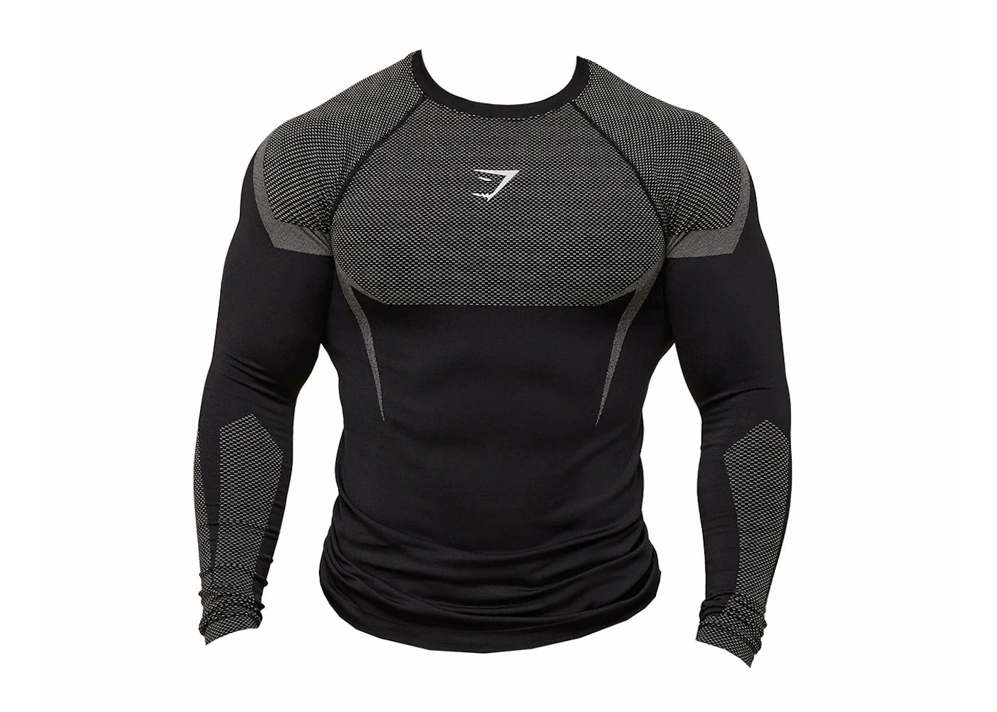 Gymshark Onyx 5.0 Seamless Long Sleeve T-shirt Black/Light Grey