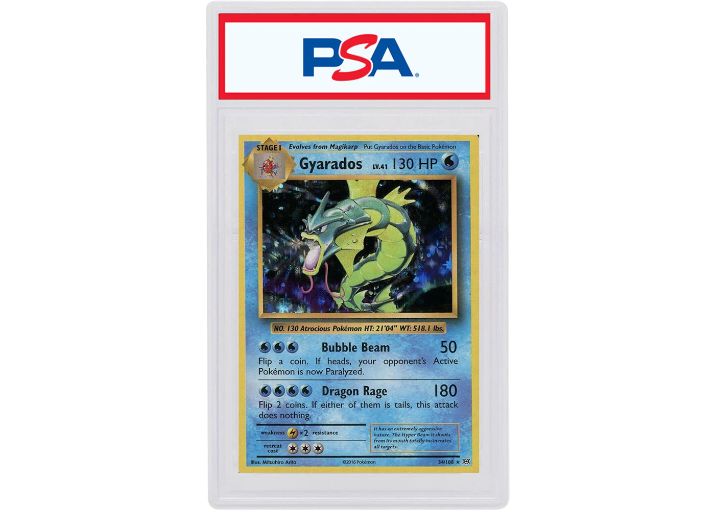 Gyrados 2016 Pokemon TCG Evolutions Holo #34 (PSA or BGS Graded)