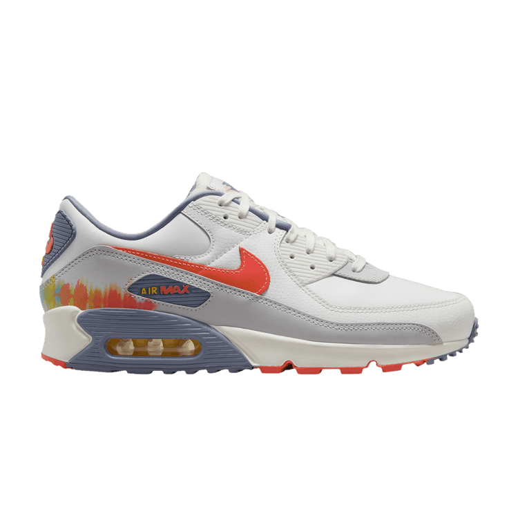 Nike Air Max 90 Premium Summit White Ashen Slate Pure Platinum Bright Crimson