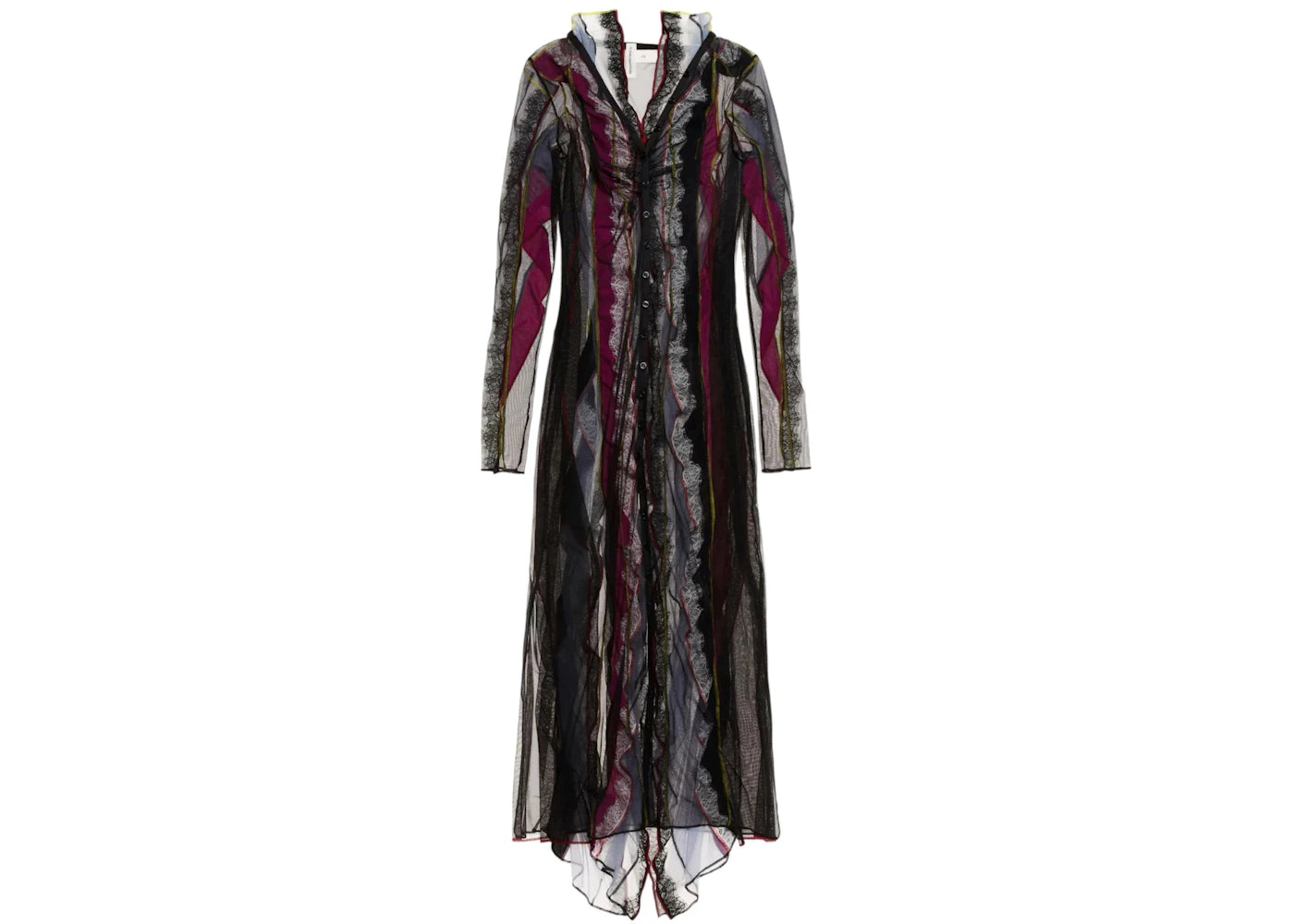 H&M x Glenn Martens Layered Mesh Dress Black