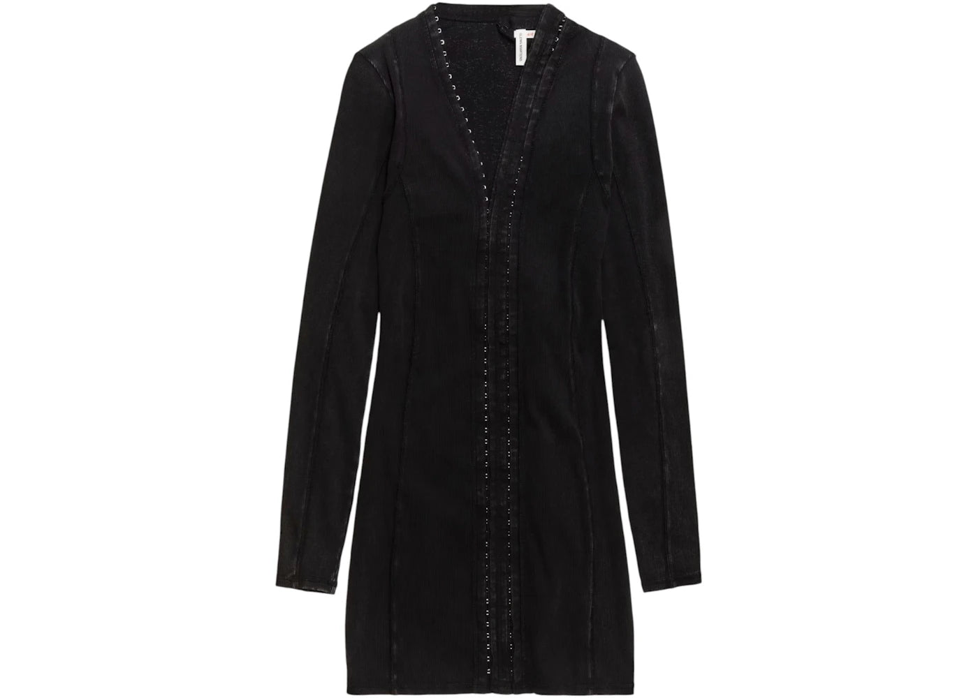 H&M x Glenn Martens Ribbed Mini Dress Black