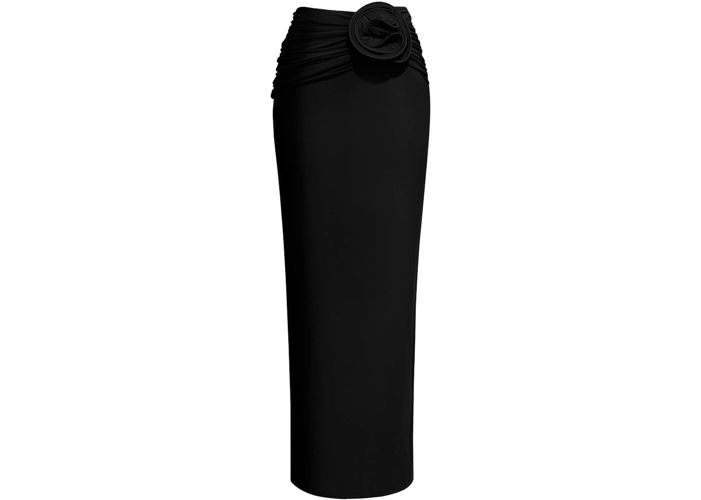 H&M x Magda Butrym Maxi Skirt with Rose Applique Black