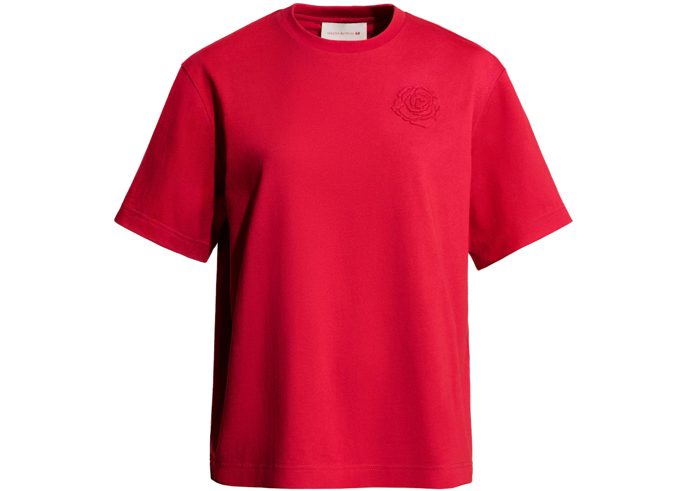 H&M x Magda Butrym Oversized T-shirt with Motif Red