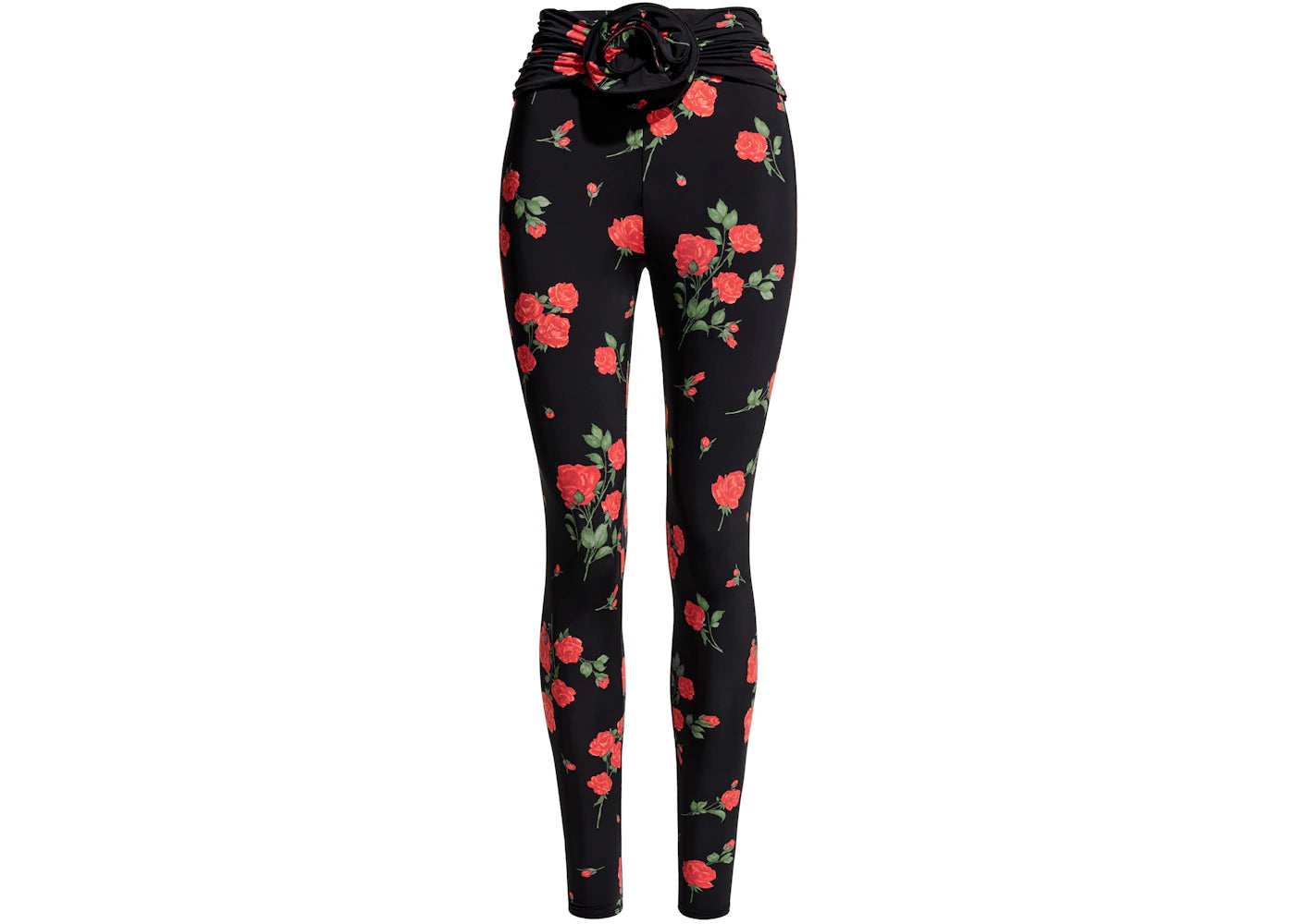 H&M x Magda Butrym Rose-Appliqued Leggings Black/Roses