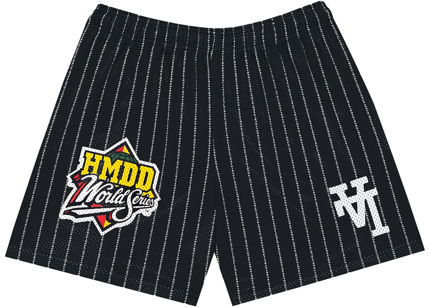 Happy Memories Don't Die LA Pinstripe Basketball Short Black
