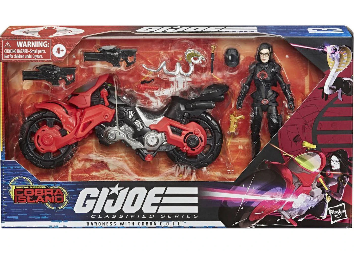 Hasbro G.I. JOE Classified Series Baroness with C.O.I.L. Motorcycle Action Figure