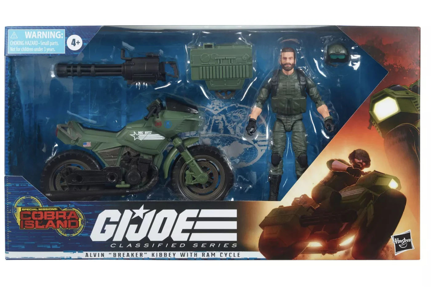 Hasbro G.I. Joe Classified Series Alvin "Breaker" Kibbey with RAM Cycle Action Figure Set