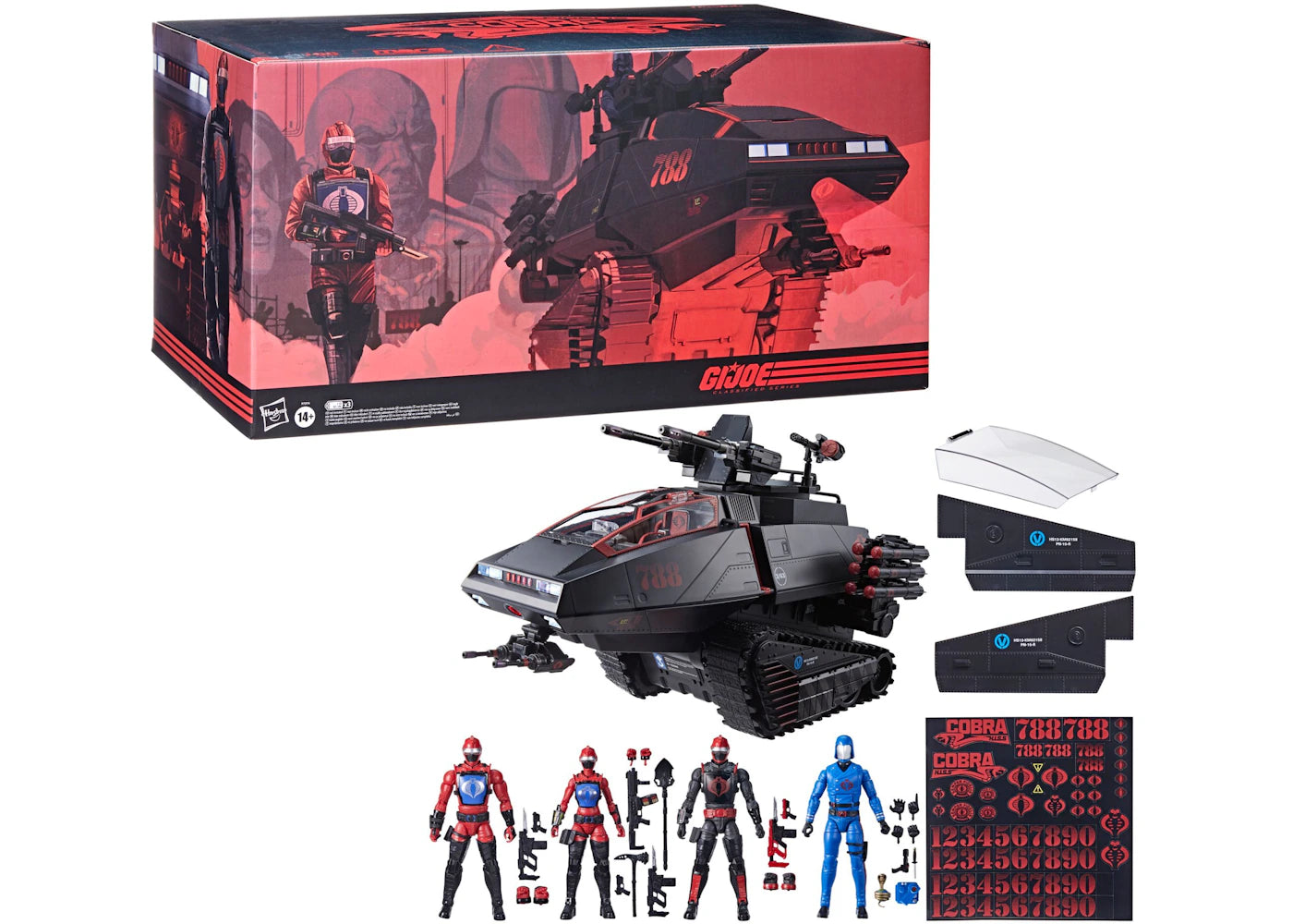 Hasbro HasLab G.I. Joe Classified Series Cobra H.I.S.S. Tank Figure Set Black