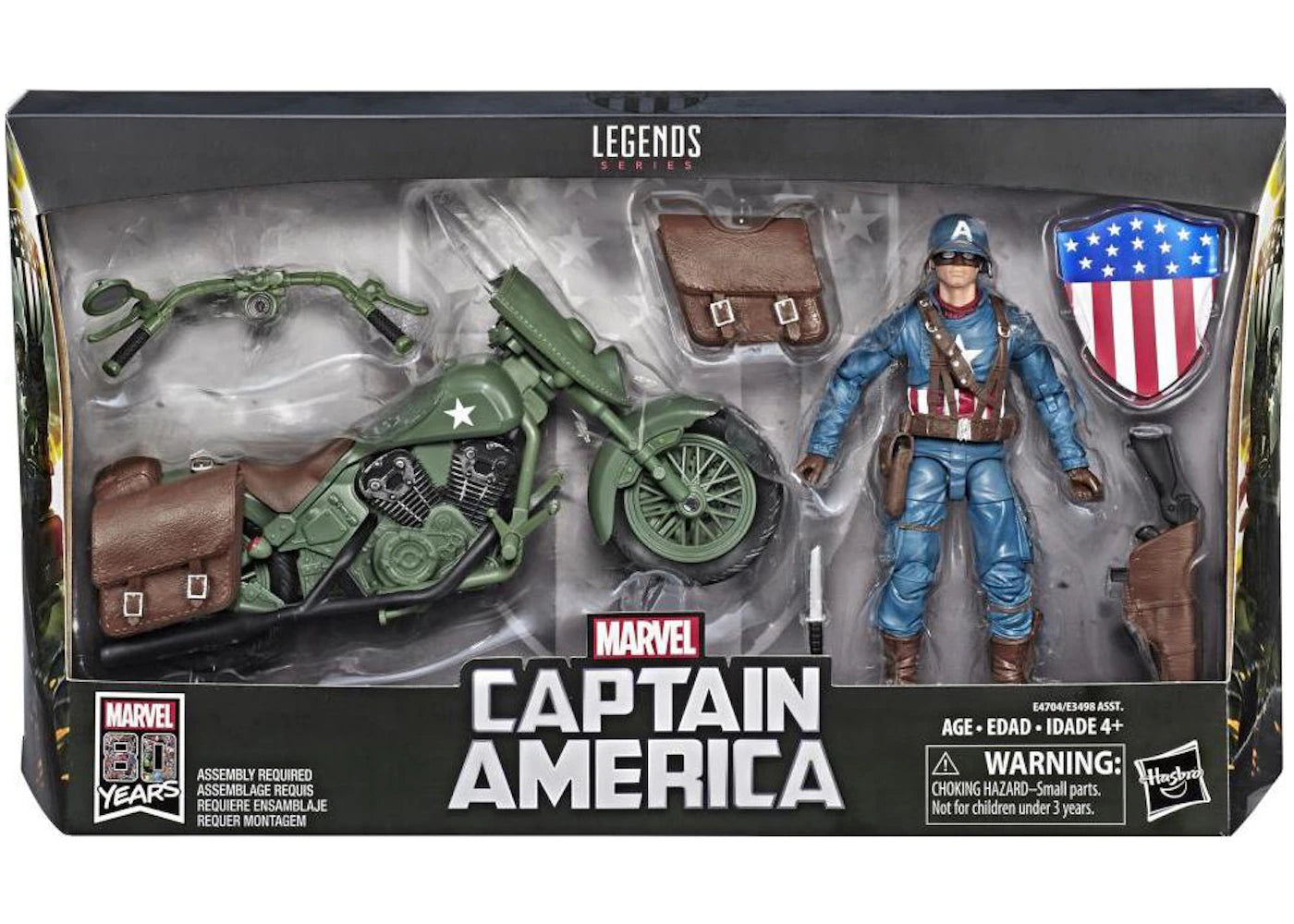 Hasbro Marvel Legends Captain America & Motorcycle Action Figure