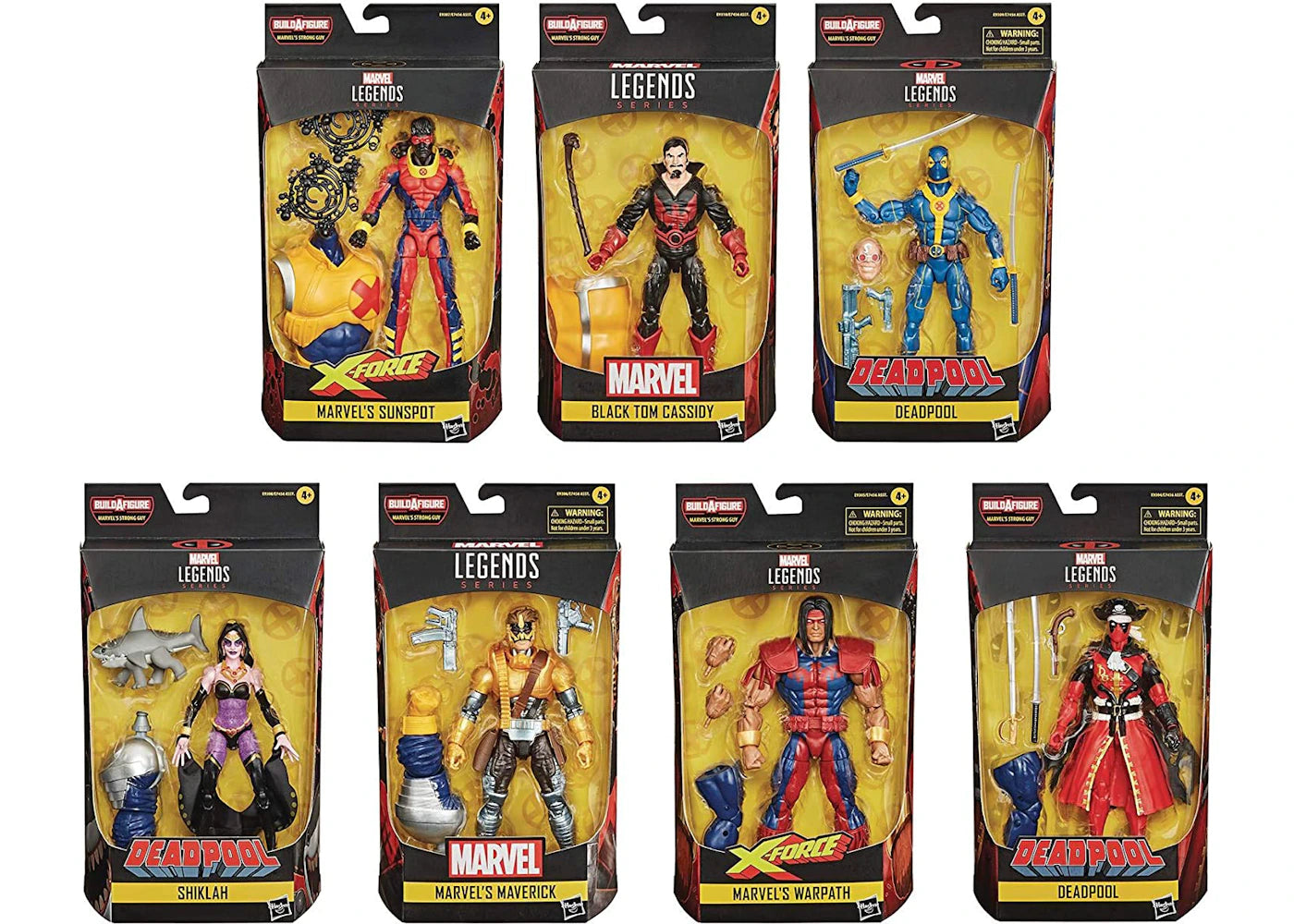 Hasbro Marvel Legends Deadpool Wave 3 Set of 7 - Strong Guy BAF Action Figure