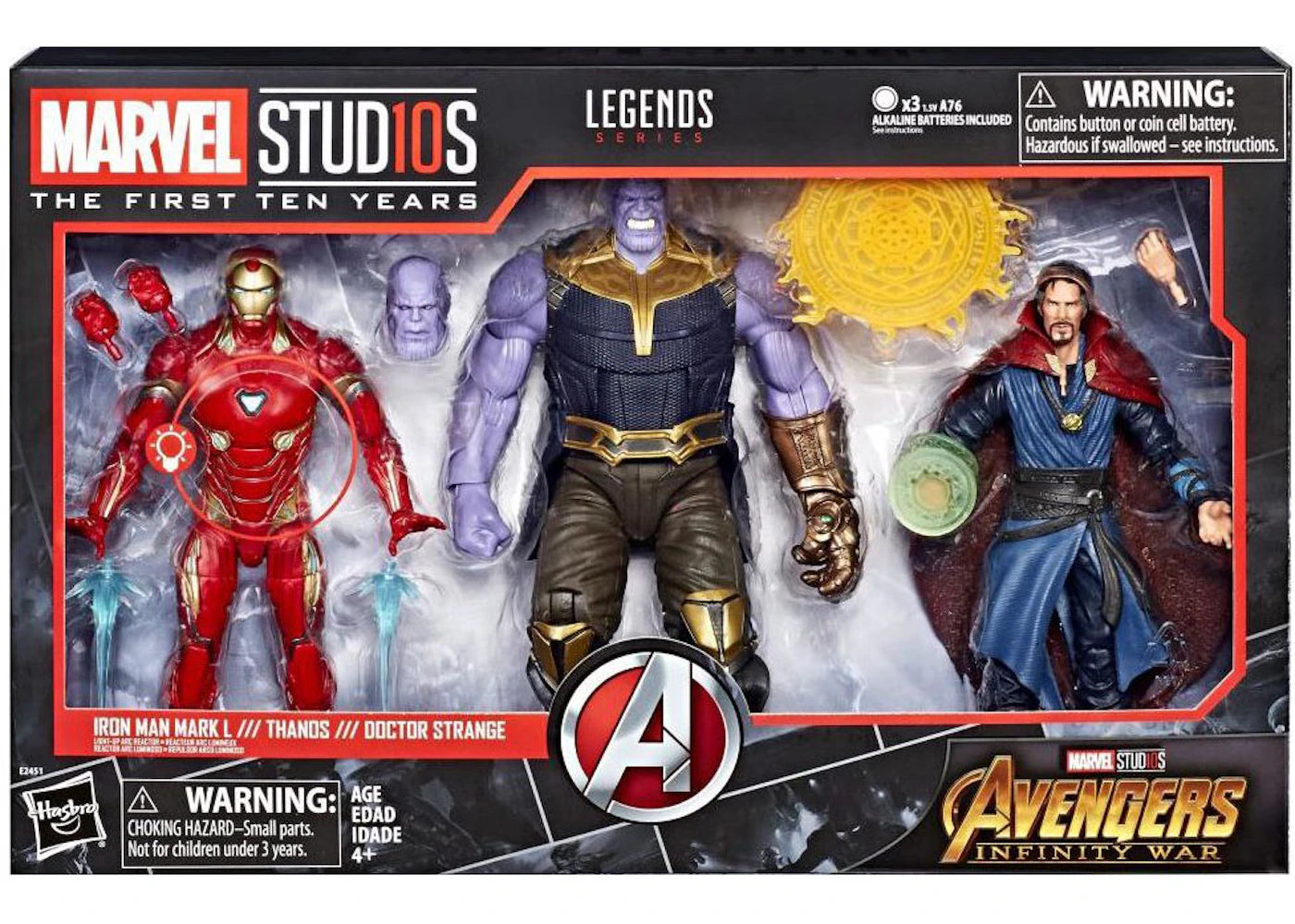 Hasbro Marvel Legends Infinity War: Iron Man Mark L, Thanos, Dr. Strange 3-Pack Action Figure