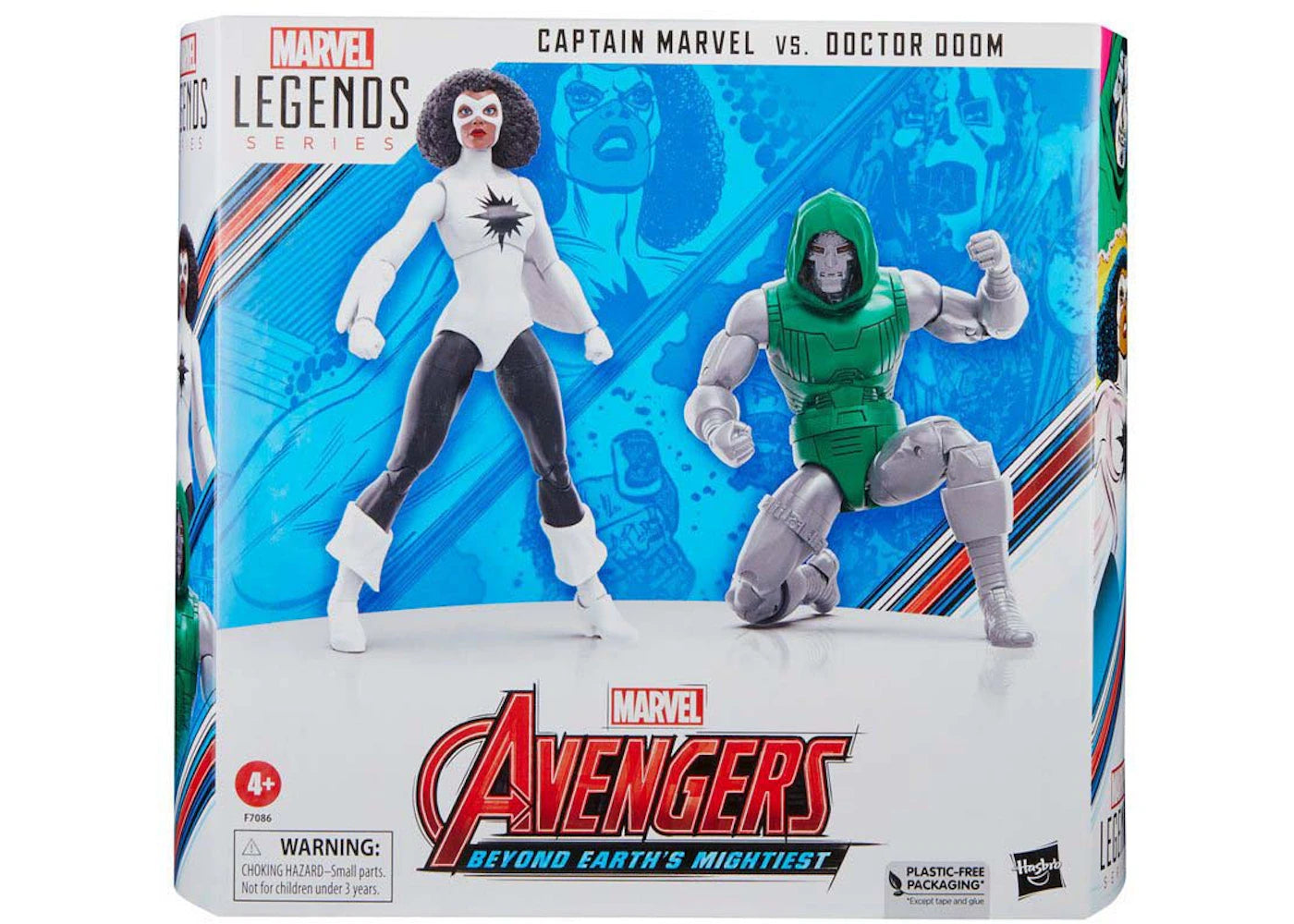 Hasbro Marvel Legends Series Avengers 60th Anniversary Captain Marvel vs. Doctor Doom Action Figure 2-Pack