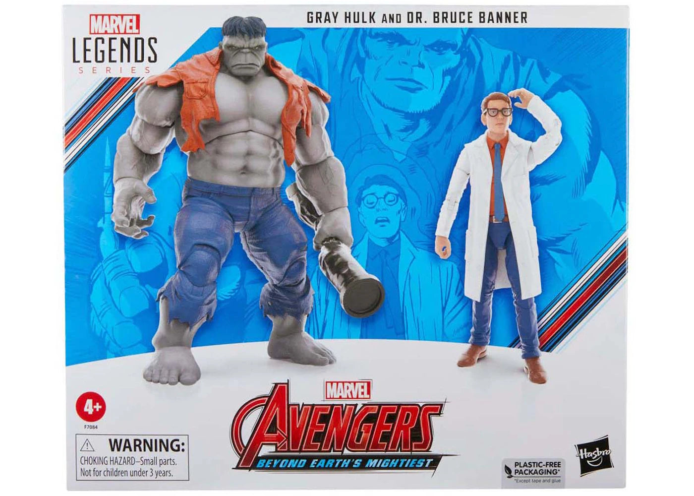 Hasbro Marvel Legends Series Avengers 60th Anniversary Gray Hulk & Dr. Bruce Banner Action Figure 2-Pack