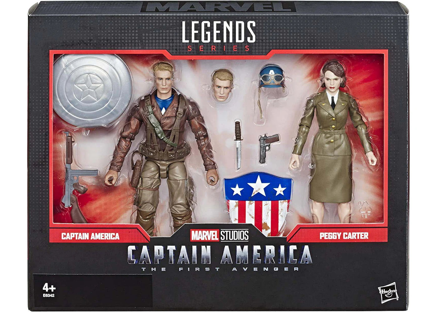 Hasbro Marvel Legends Series Captian America The First Avenger Amazon Exclusive Action Figure 2-Pack