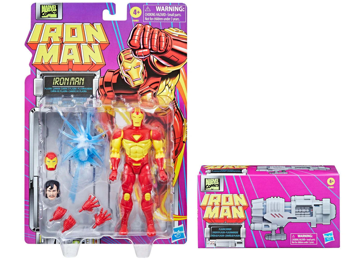 Hasbro Marvel Legends Series Deluxe Retro Iron Man Hasbro Pulse Exclusive Action Figure Set
