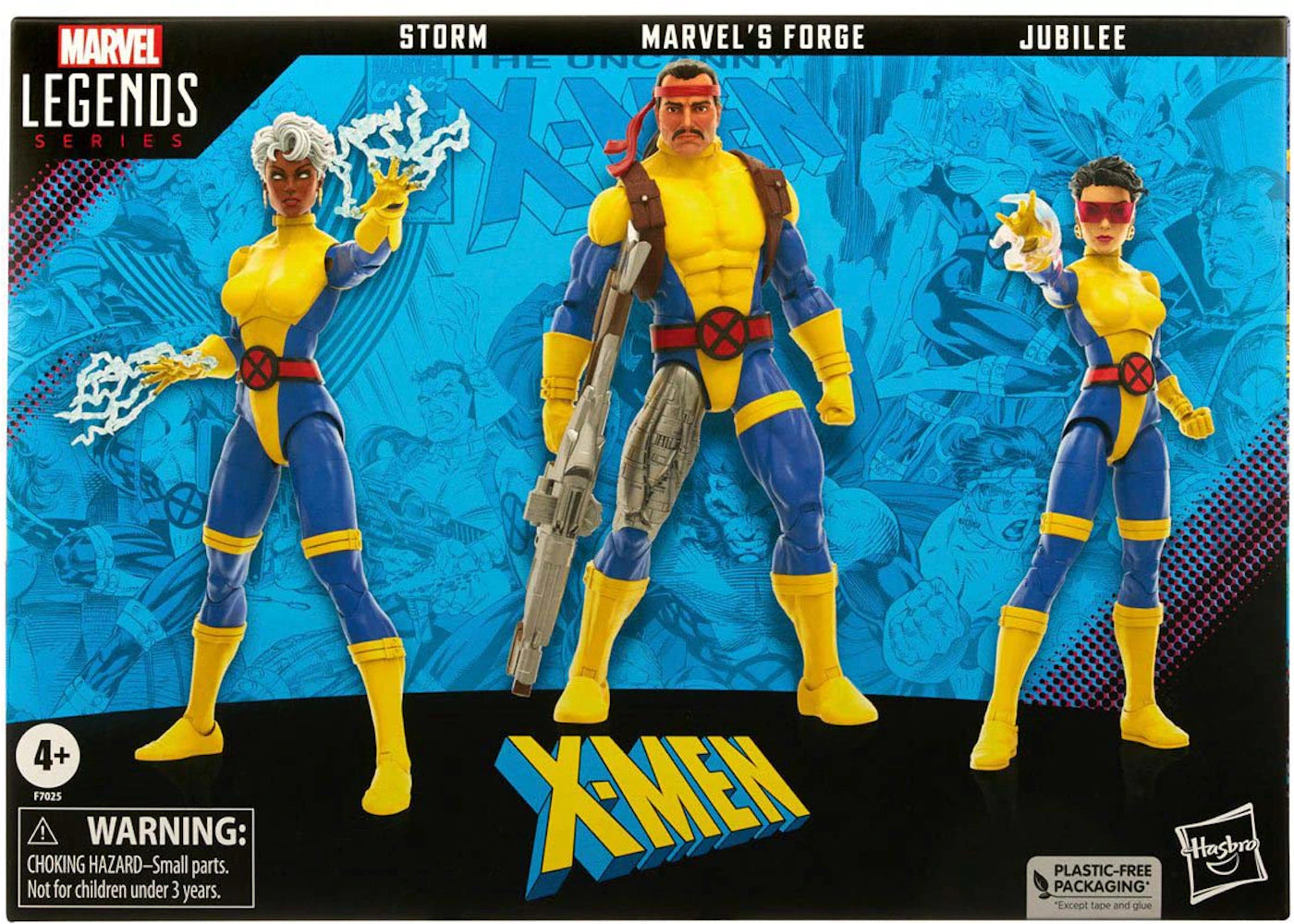 Hasbro Marvel Legends Series X-Men 60th Anniversary Storm, Marvel's Forge and Jubilee Action Figure Set