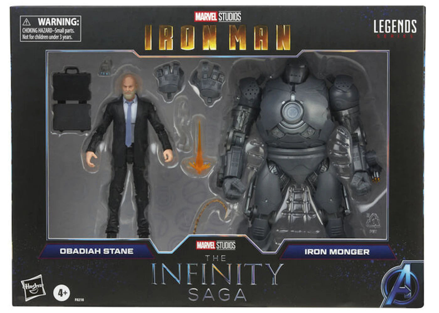 Hasbro Marvel Legends The Infinity Saga Obadiah Stane And Iron Monger Action Figure 2-Pack