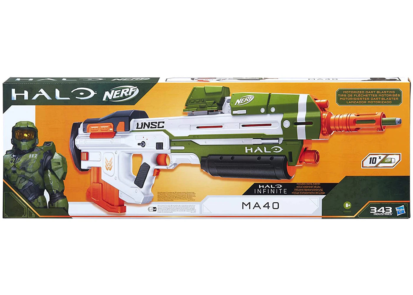 Hasbro NERF x Halo MA40 Motorized Dart Blaster