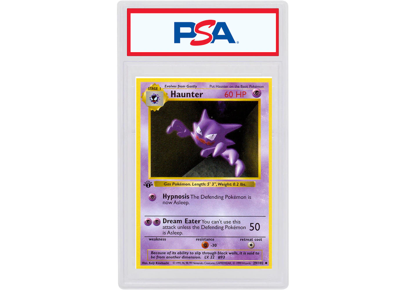 Haunter 1999 Pokemon TCG Base Set 1st Edition #29/102 (PSA or BGS Graded)