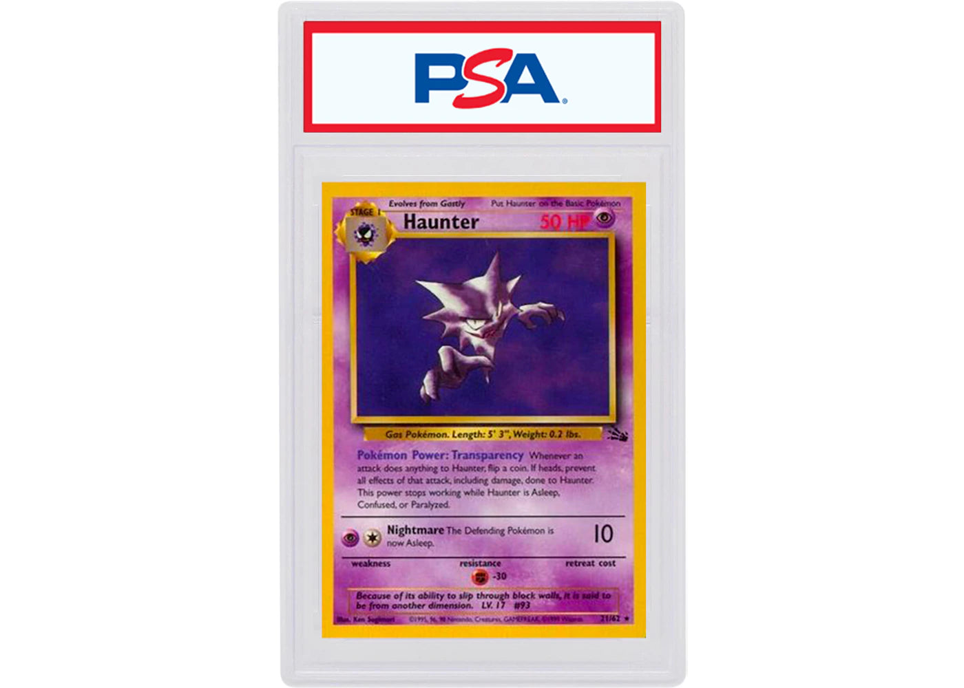 Haunter-Holo 1999 Pokemon TCG Fossil #6/62 (PSA or BGS Graded)