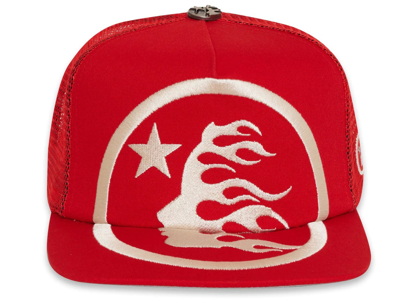 Hellstar Big Logo Trucker Snapback Hat Red