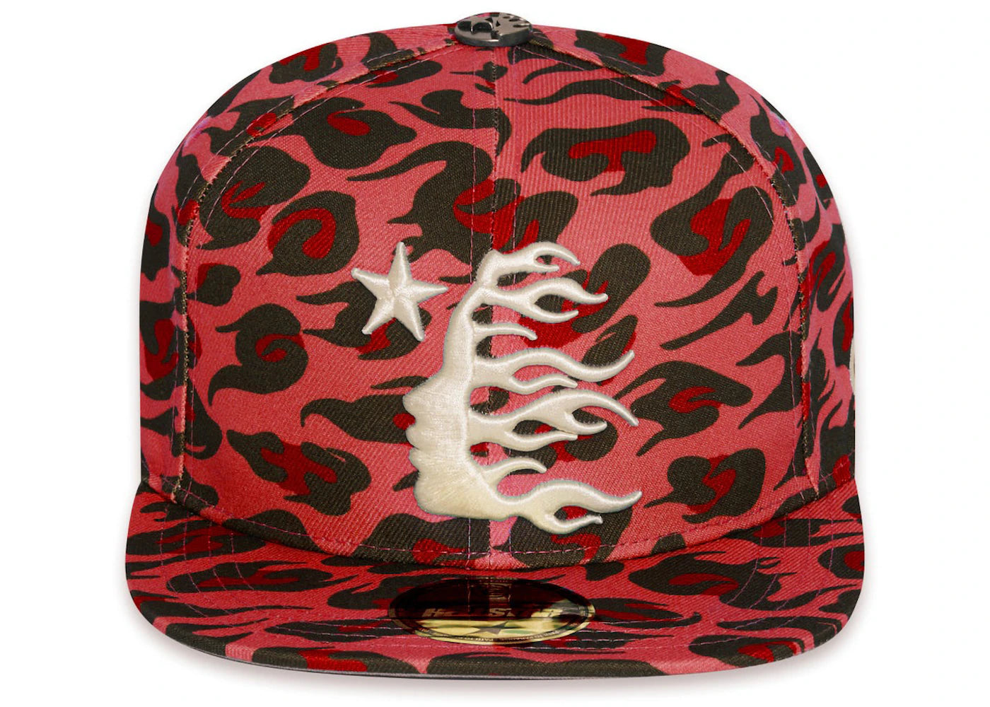 Hellstar Cheetah Print Fitted Hat Red