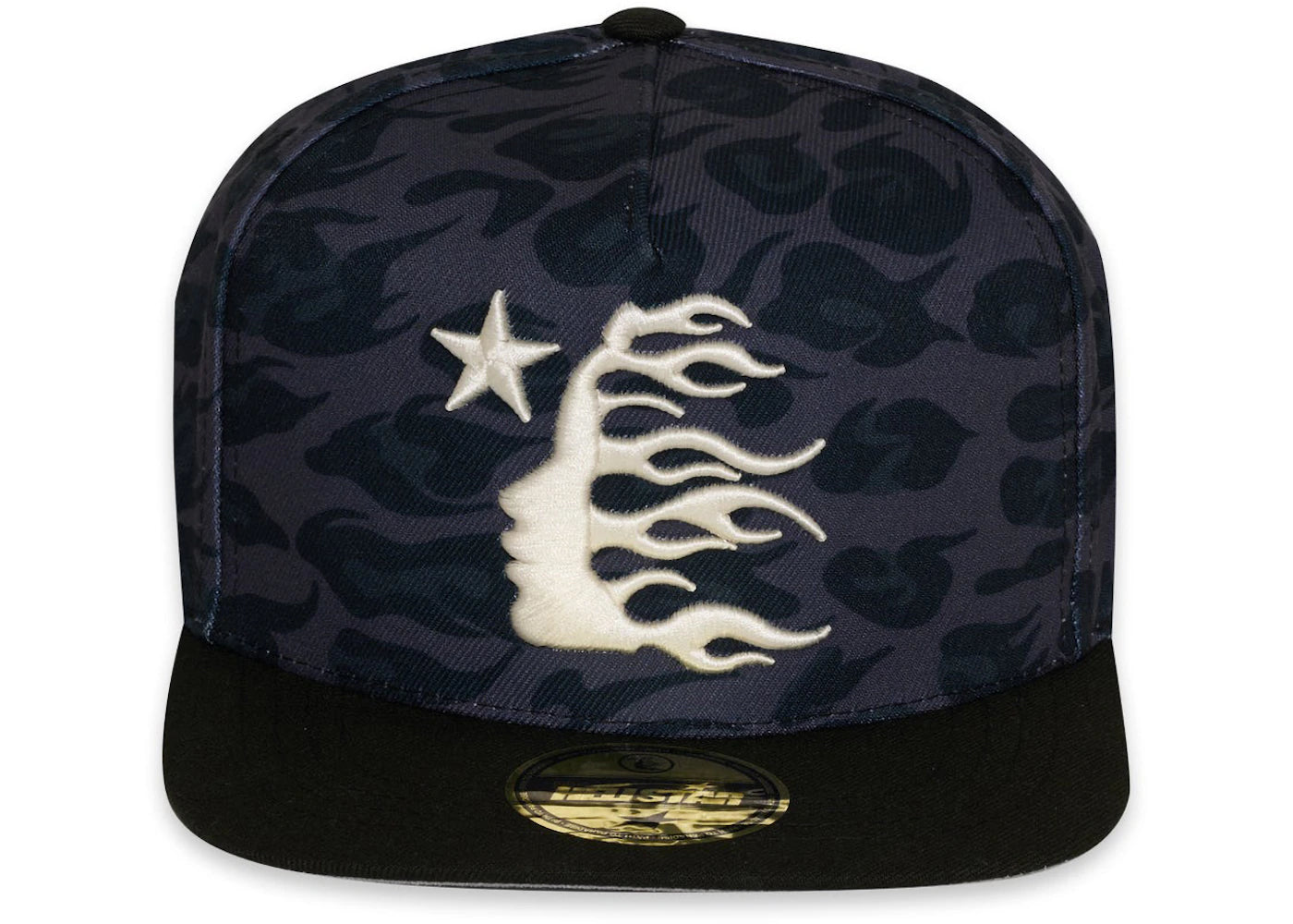 Hellstar Cheetah Print Snapback Hat Black