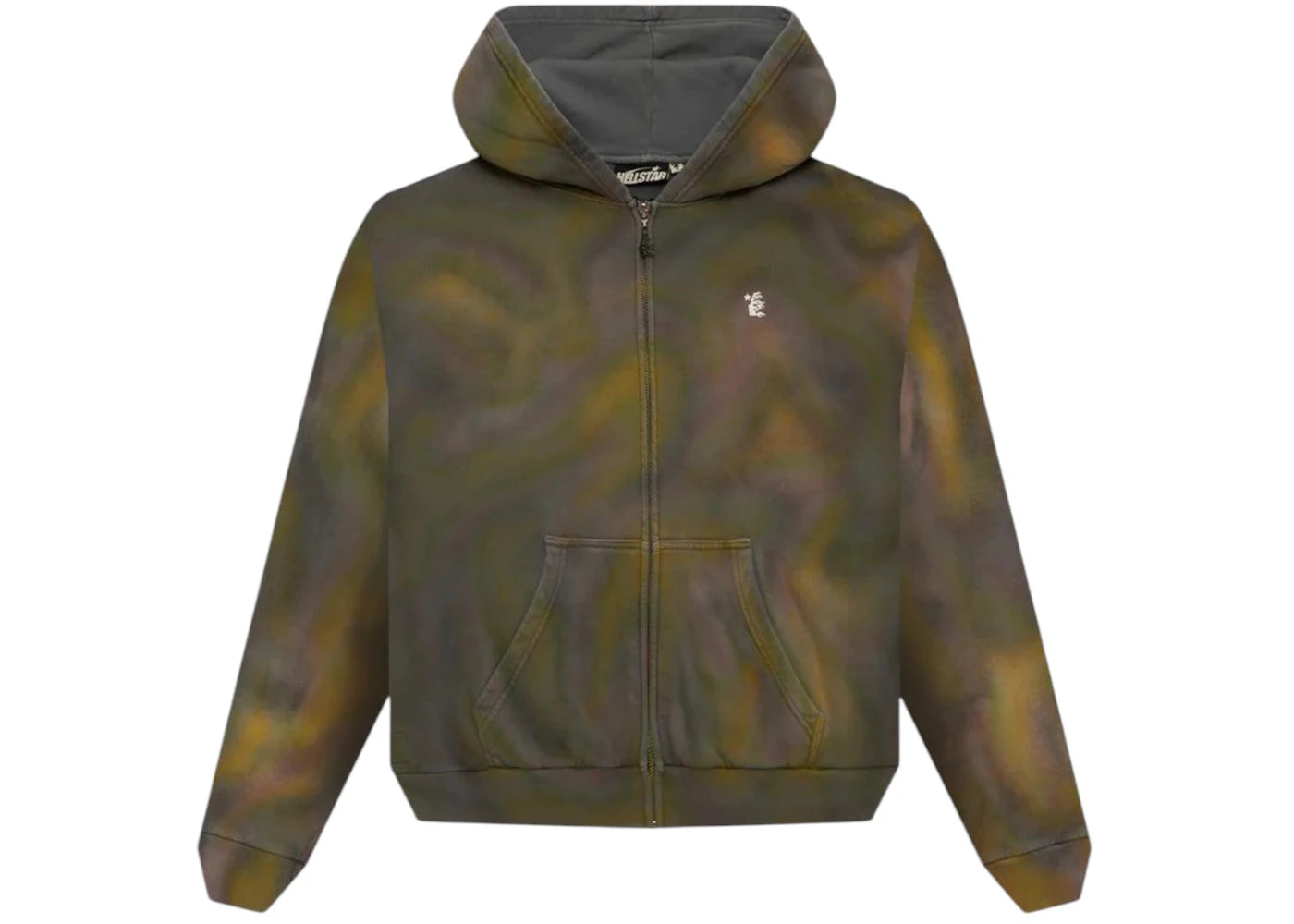 Hellstar Classic Logo Airbrush Zip-Up Green