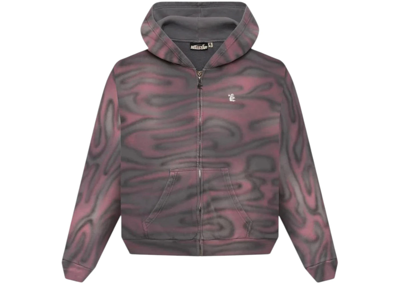 Hellstar Classic Logo Airbrush Zip-Up Pink