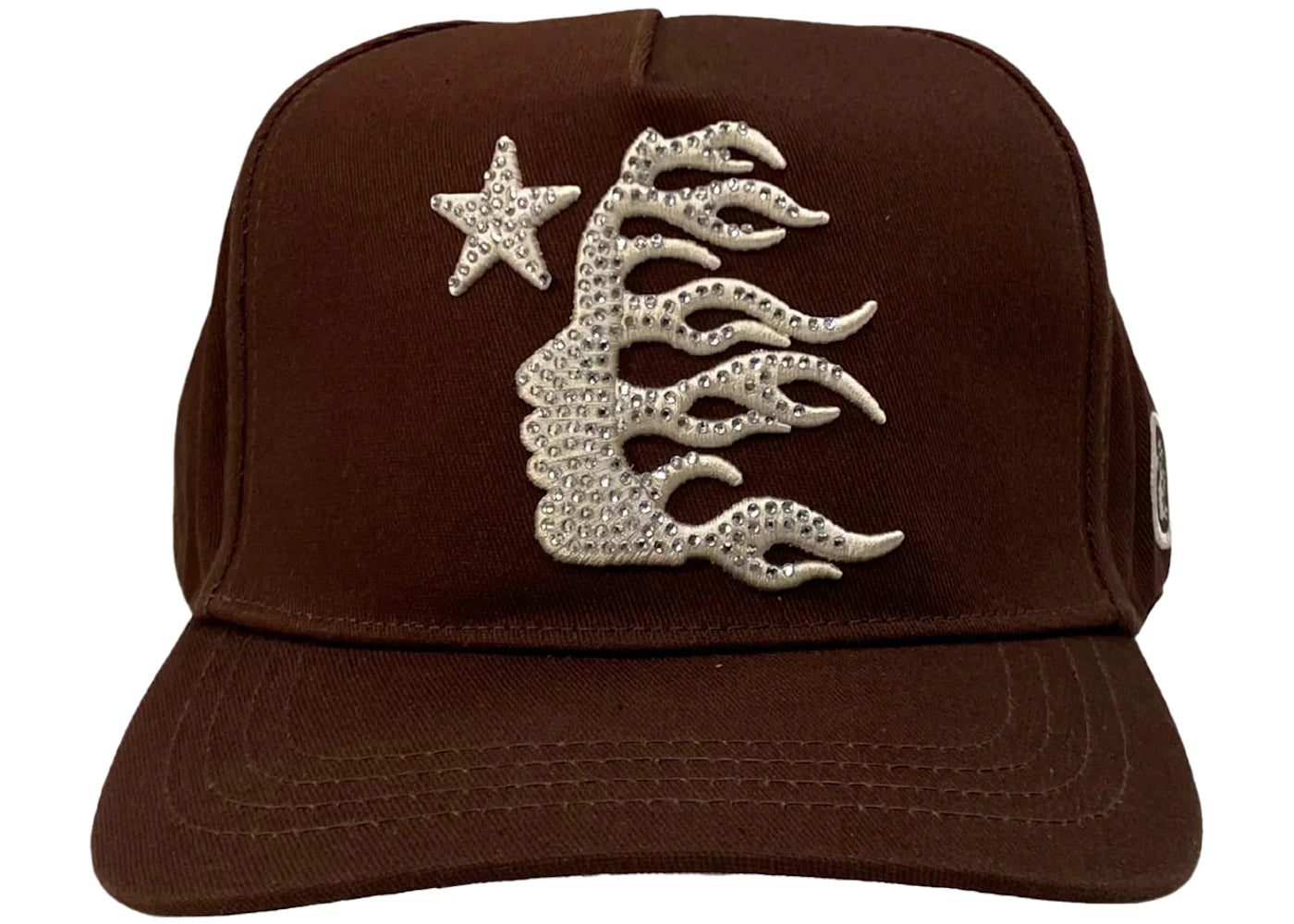Hellstar OG Logo Rhinestone Cap Brown