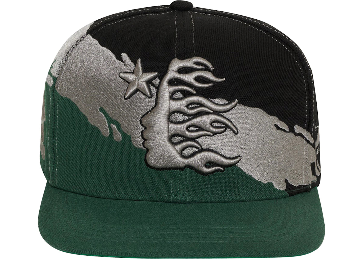 Hellstar Paintbrush Snapback Hat Black/Green